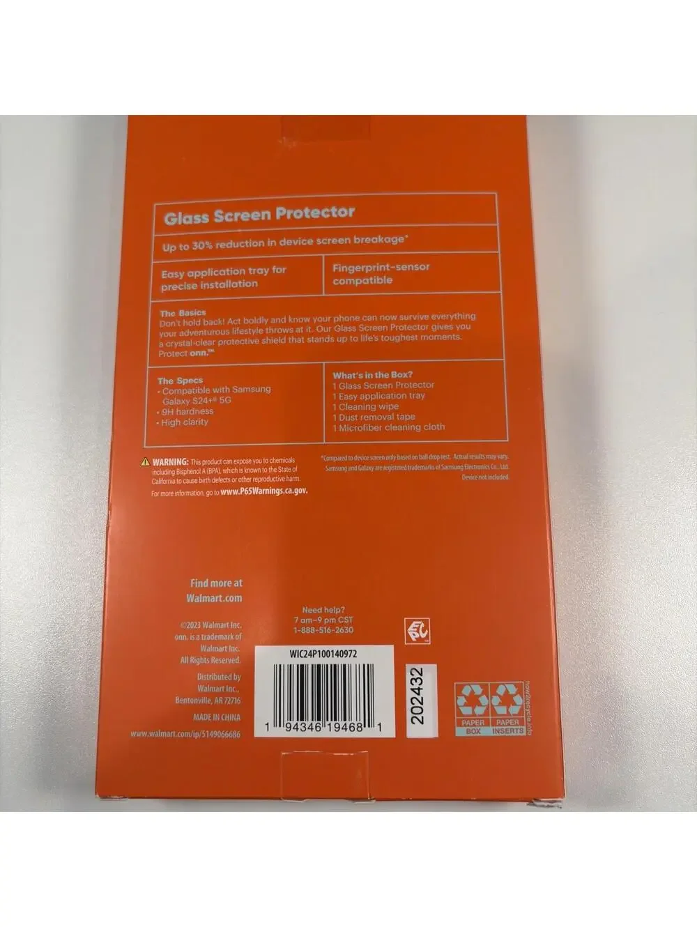 New Glass Screen Protector For Galaxy S24 5G -Clear
